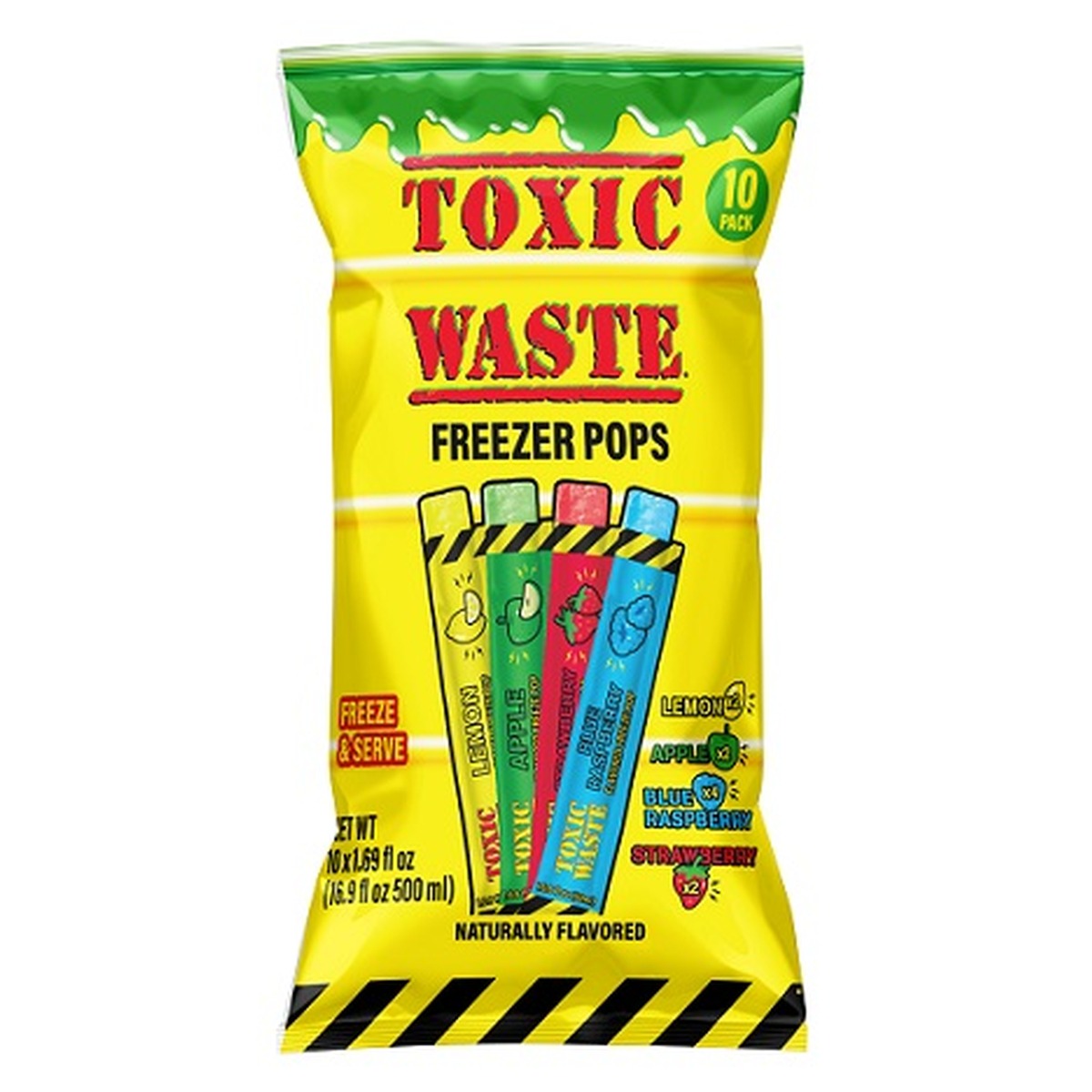 Toxic Waste Freeze Pops Mixed 10ct pack