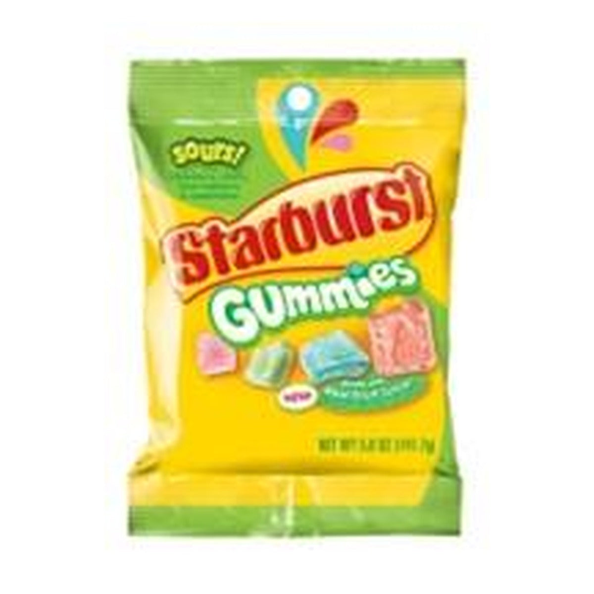 Starburst Gummies Sours 5oz Peg Bag pack — full package