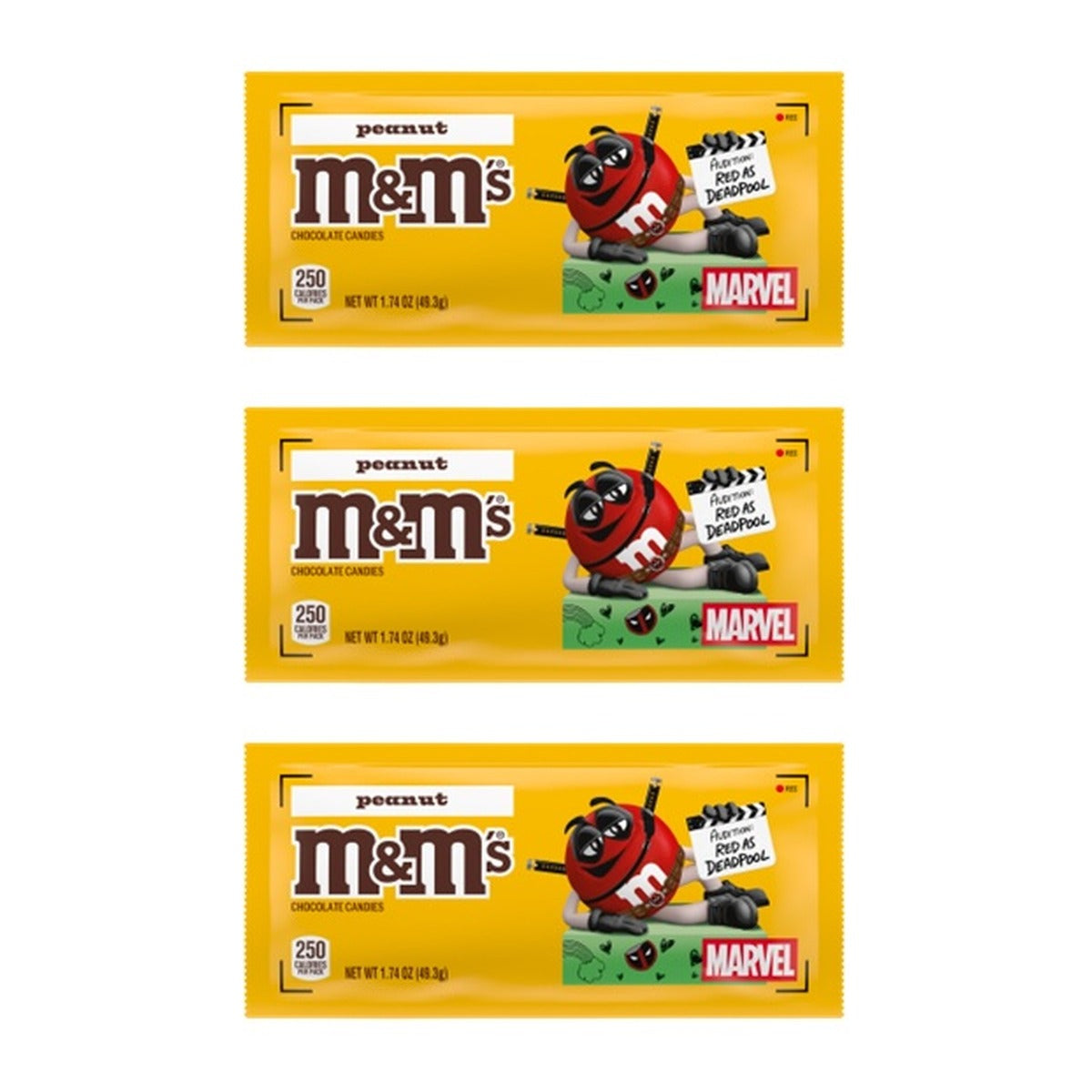 M&M's Limited Edition Peanut Marvel 1.74oz — 3-Pack