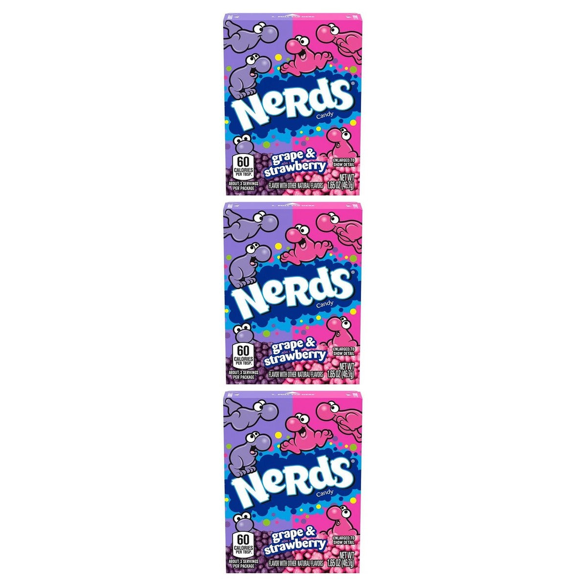 Nerds Grape & Strawberry 1.65oz — 3-Pack