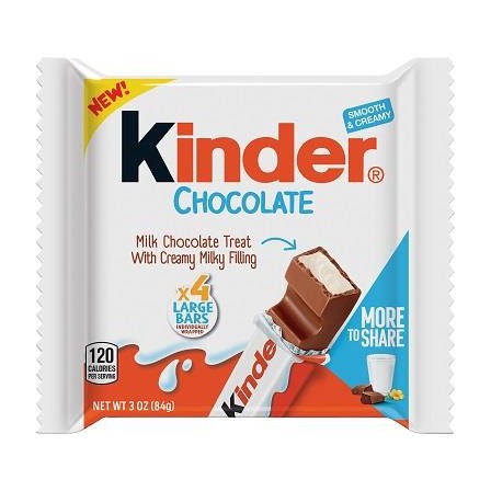 Kinder Chocolate Bar King Size 3oz — Box of 16