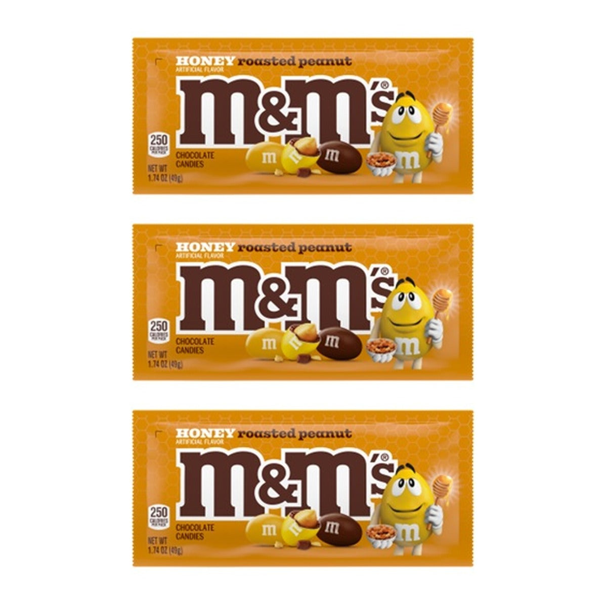 M&M's Honey Roasted Peanut 1.74oz — 3-Pack