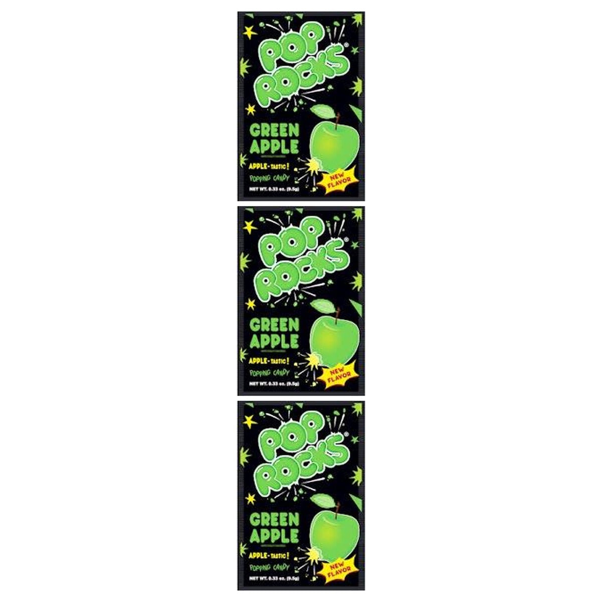 Pop Rocks Green Apple 0.33oz — 3-Pack