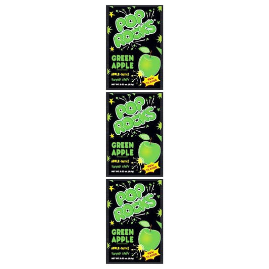 Pop Rocks Green Apple 0.33oz — 3-Pack