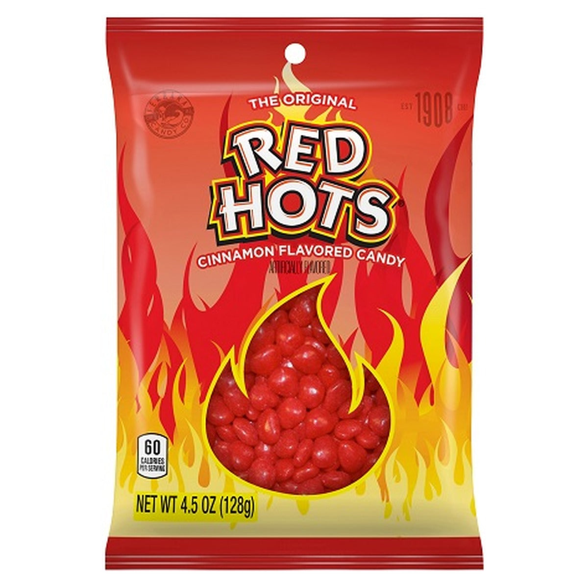 Red Hots Cinnamon 4.5oz Peg Bag pack — full package