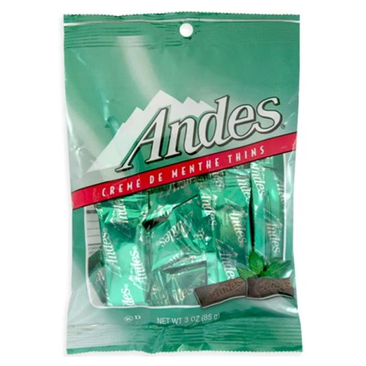 Andes Creme de Menthe Mint 3oz Peg Bag pack — full package