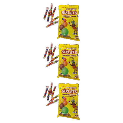 Sixlets 6-Ball Tube Peg Bag 6oz — 3-Pack
