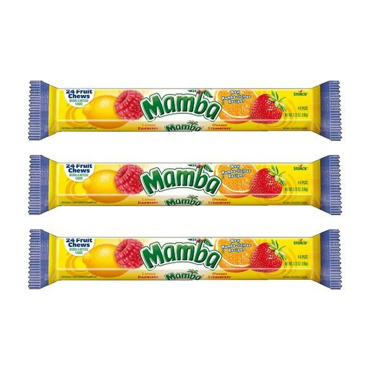 Mamba Fruit Chews King Size 3.53oz — 3-Pack