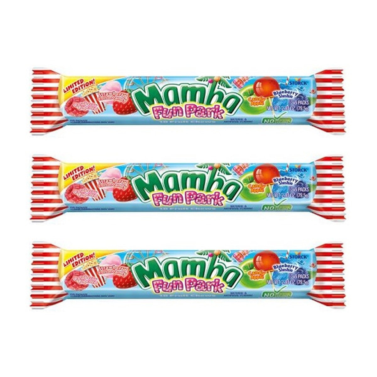 Mamba Fun Park Fruit Chews Limited Edition 2.8oz — 3-Pack