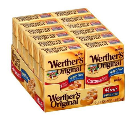 Werther's Original Sugar-Free Caramel Minis Flip Boxes 1.48oz — pack