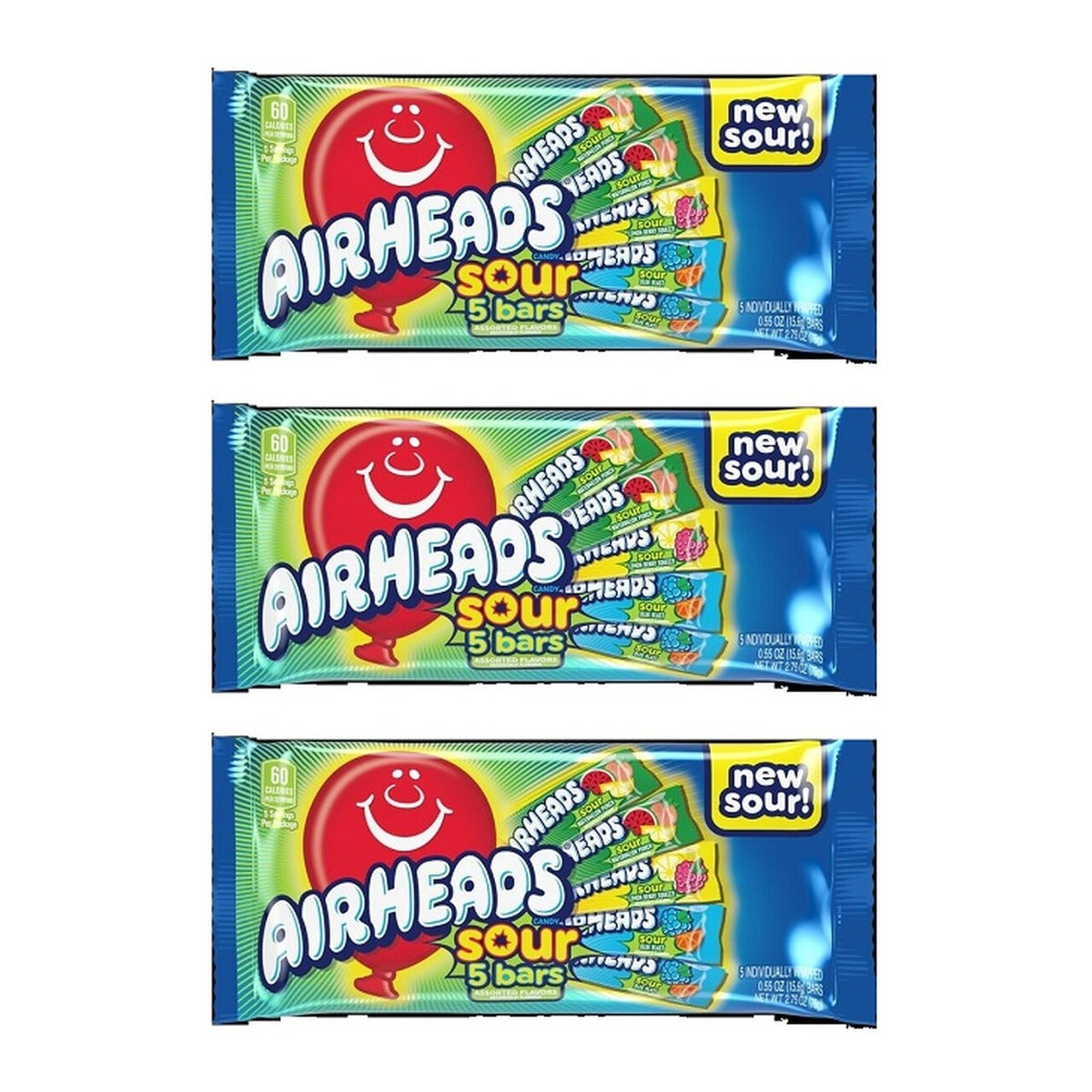 Airheads Sour 5 Pack 2.75oz — 3-Pack