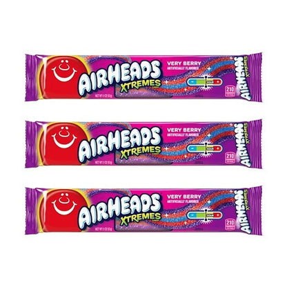 Airheads Extremes Belts Very Berry 2oz — 3-Pack