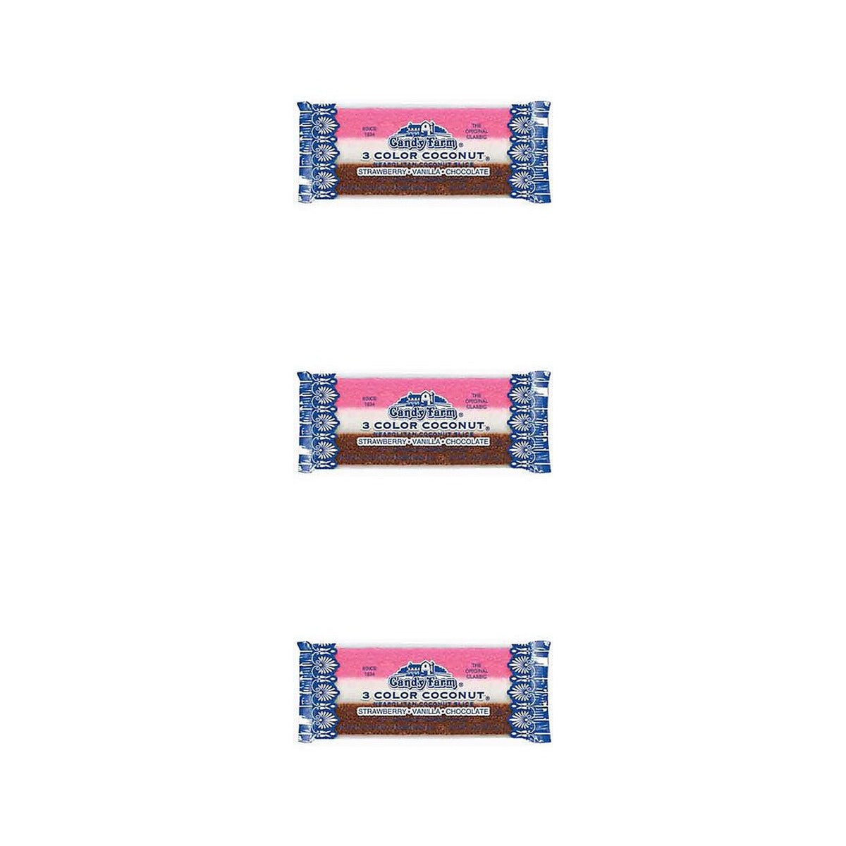 Candy Farm Coconut Slices King Size 2.25oz — 3-Pack