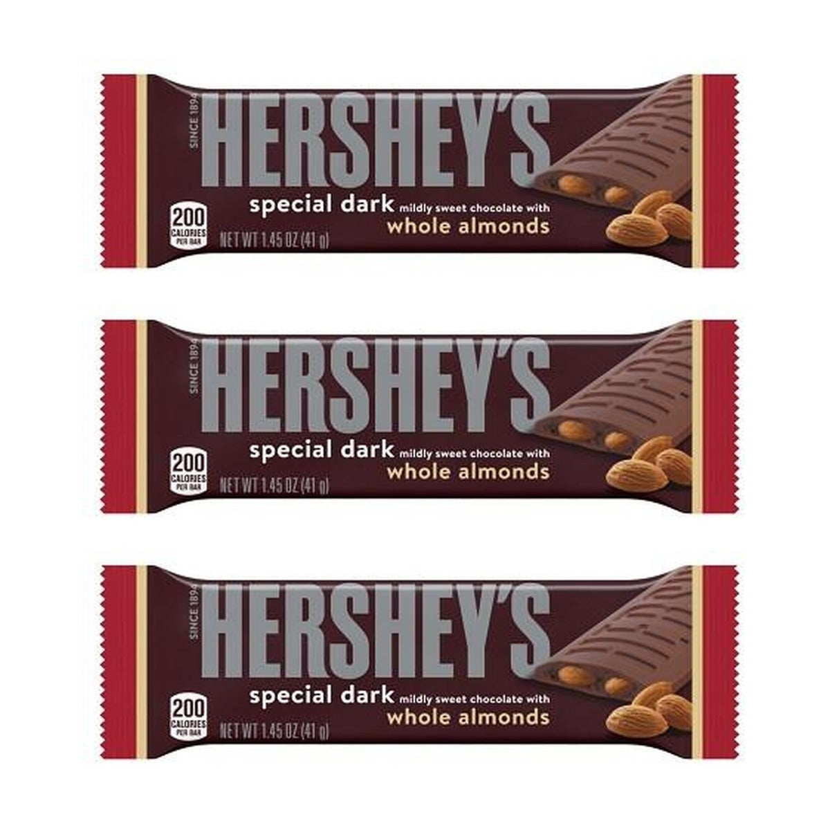 Hershey's Special Dark Almond Bar 1.45oz — 3-Pack