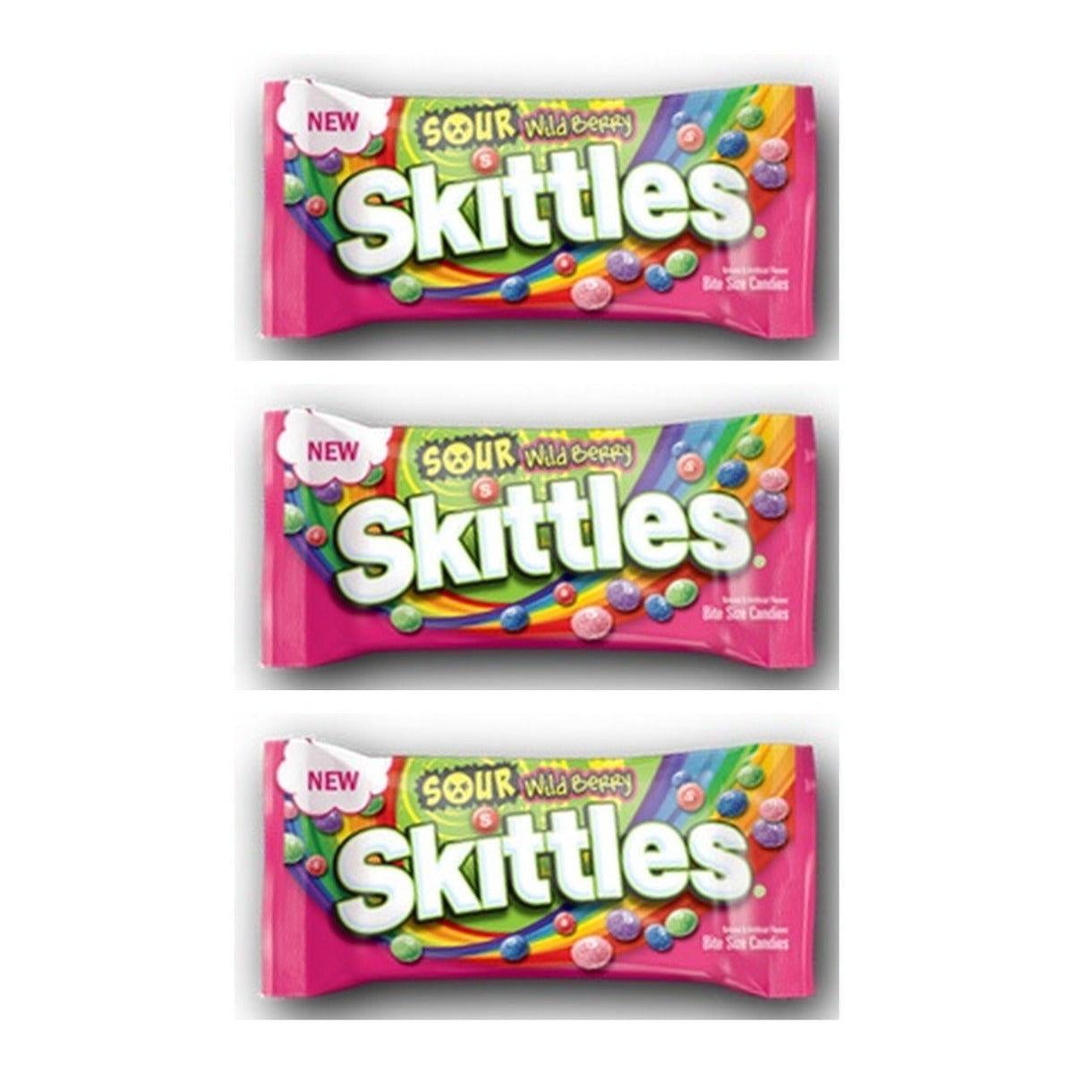 Skittles Sour Wild Berry 1.8oz — 3-Pack
