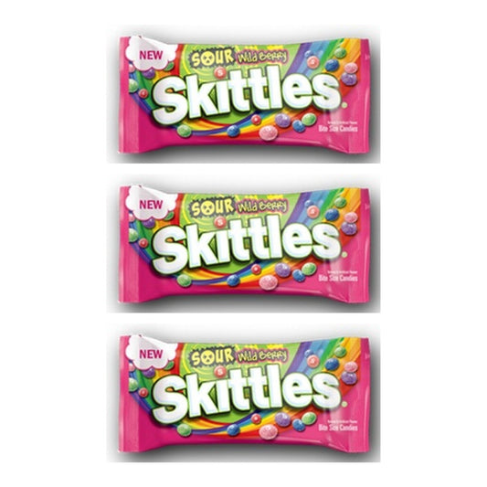 Skittles Sour Wild Berry 1.8oz — 3-Pack
