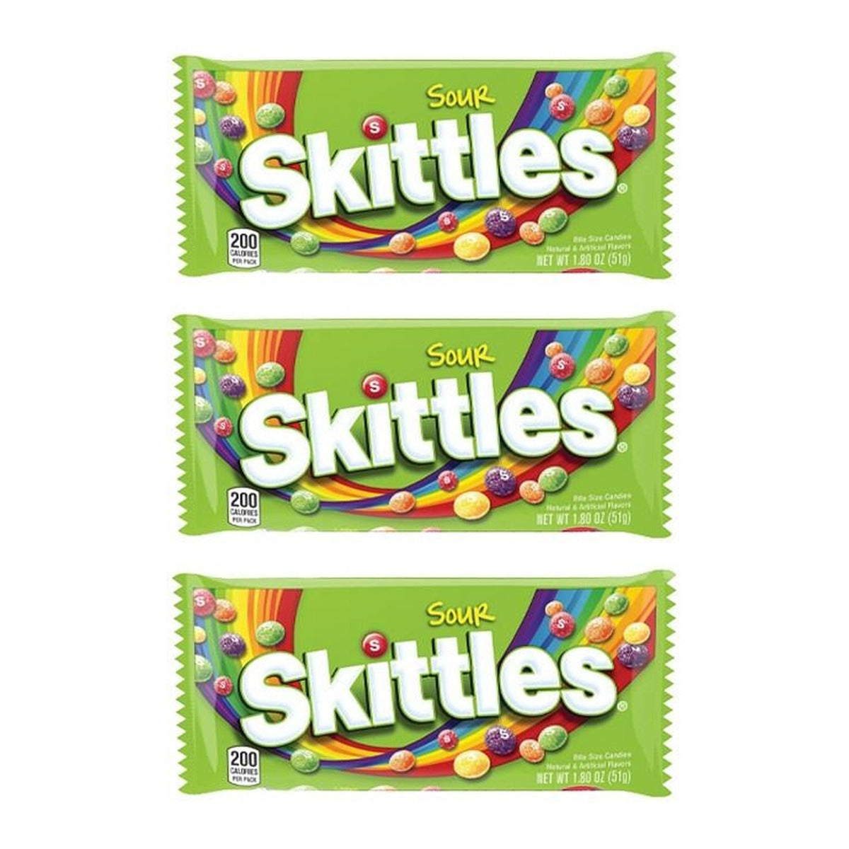 Skittles Sour 1.8oz — 3-Pack