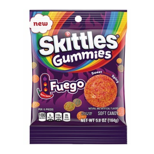Skittles Gummies Fuego Peg Bag 5.8oz pack