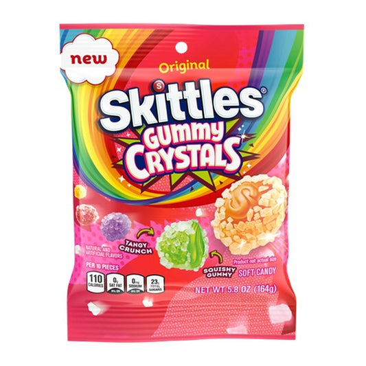 Skittles Gummies Crystals Original Peg Bag 5.8oz — Case of 12