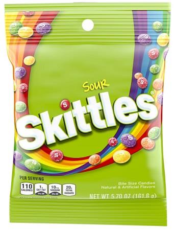 Skittles Sour 5.7oz Peg Bags — pack