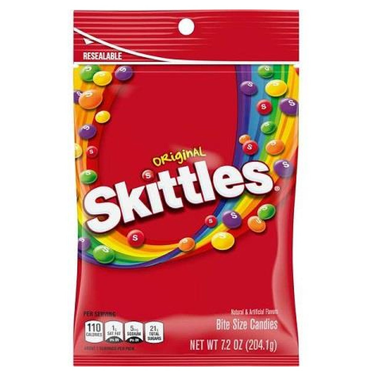 Skittles Original 7.2oz Peg Bag pack — full package