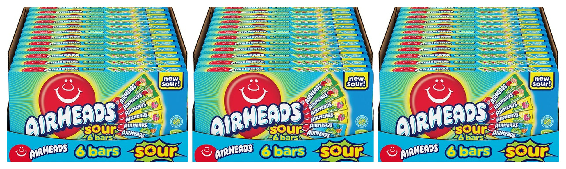 Airheads Sour Assorted 3.3oz Theater Boxes — 3-Pack