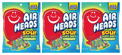 Airheads Sour Mini Bars Peg Bags 3oz — 3-Pack