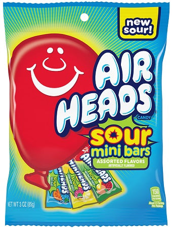 Airheads Sour Mini Bars Peg Bags 3oz — pack