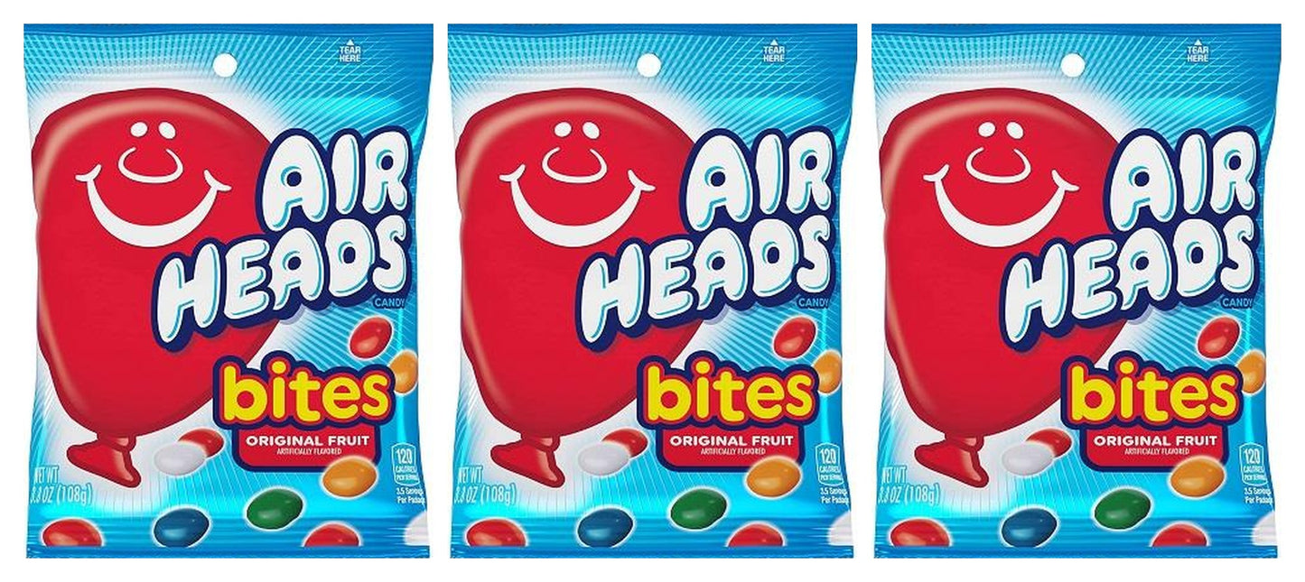 Airheads Bites Fruit Peg Bags 3.8oz — 3-Pack