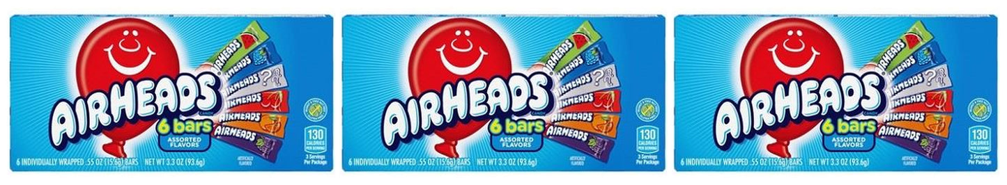 Airheads Assorted Fruit 3.3oz Theater Boxes — 3-Pack