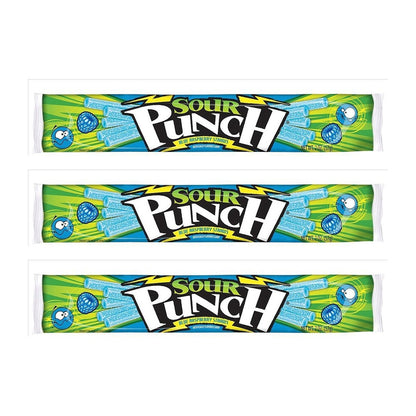 Sour Punch Blue Raspberry Straws 2oz — 3-Pack