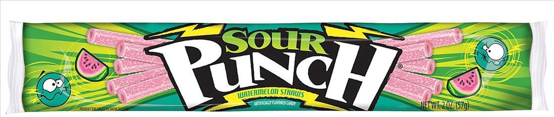 Sour Punch Watermelon Straws 2oz 24ct Box — box