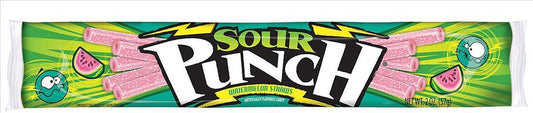 Sour Punch Watermelon Straws 2oz 24ct Box — box