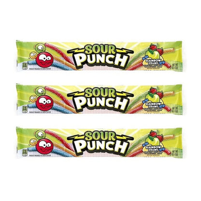 Sour Punch Rainbow Straws 2oz — 3-Pack