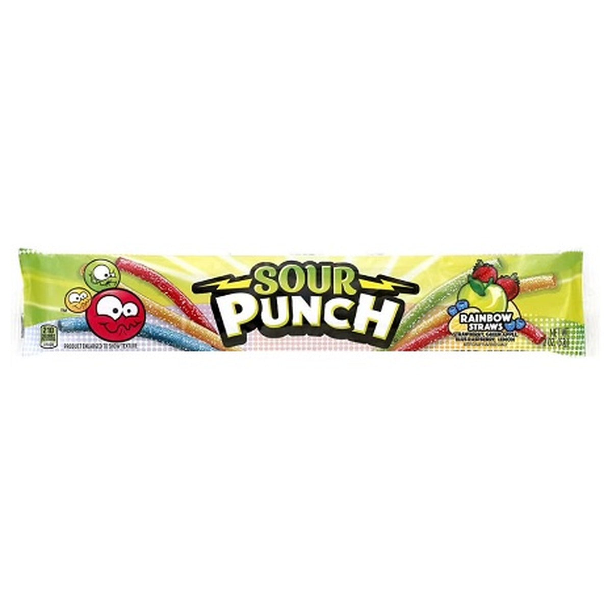 Sour Punch Rainbow Straws 2oz — full package