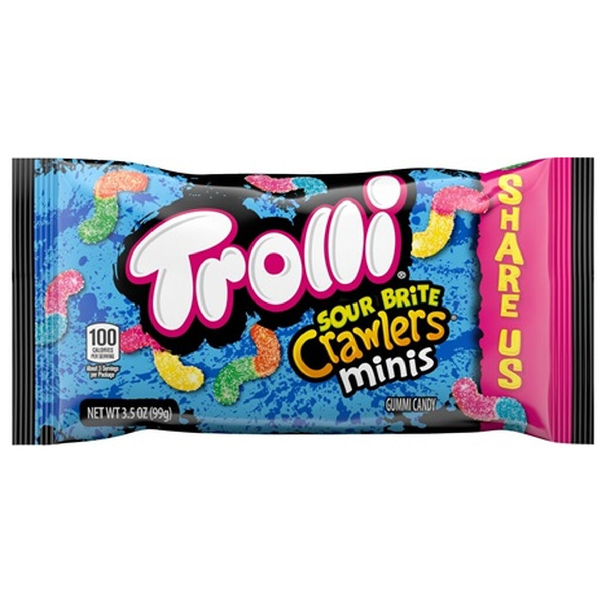 Trolli Sour Brite Crawlers Minis 3.5oz — full package