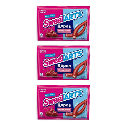 SweeTARTS Ropes Cherry Punch King 3.5oz — 3-Pack