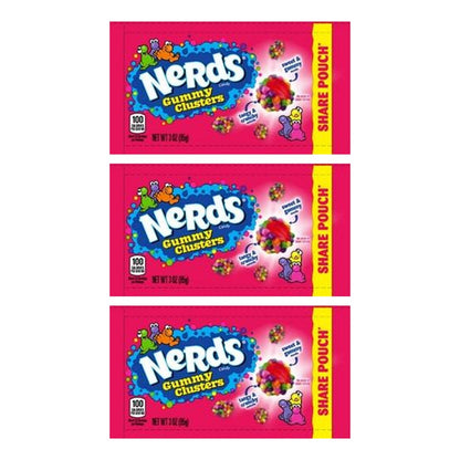 Nerds Gummy Clusters Rainbow Share Pouch 3oz — 3-Pack
