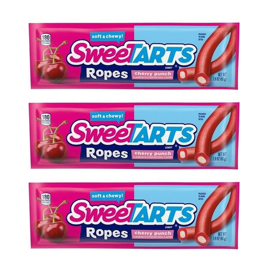 SweeTarts Ropes Cherry Punch 1.8oz — 3-Pack