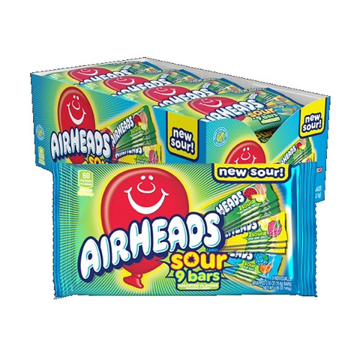 Airheads Sour 9 Bars 4.95oz — full package