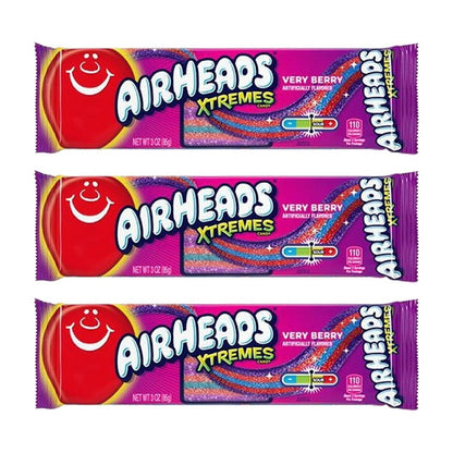 Airheads Xtremes Belts Very Berry 3oz — 3-Pack