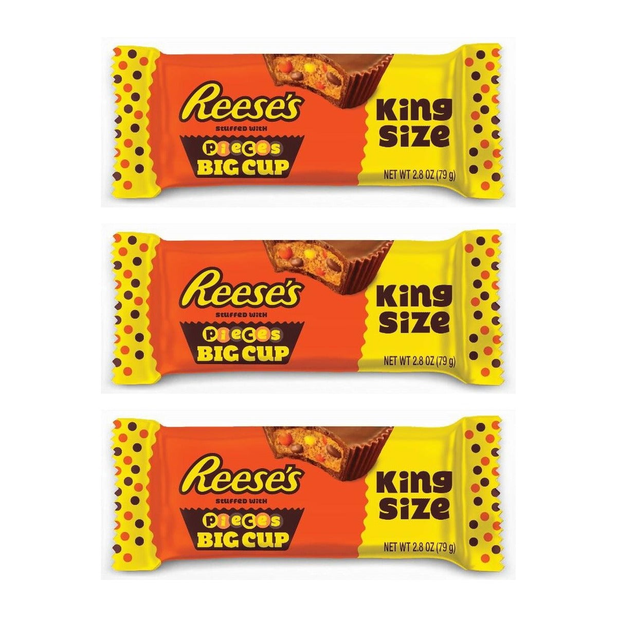 Reese's Big Cup with Pieces King Size 2.8oz — 3-Pack