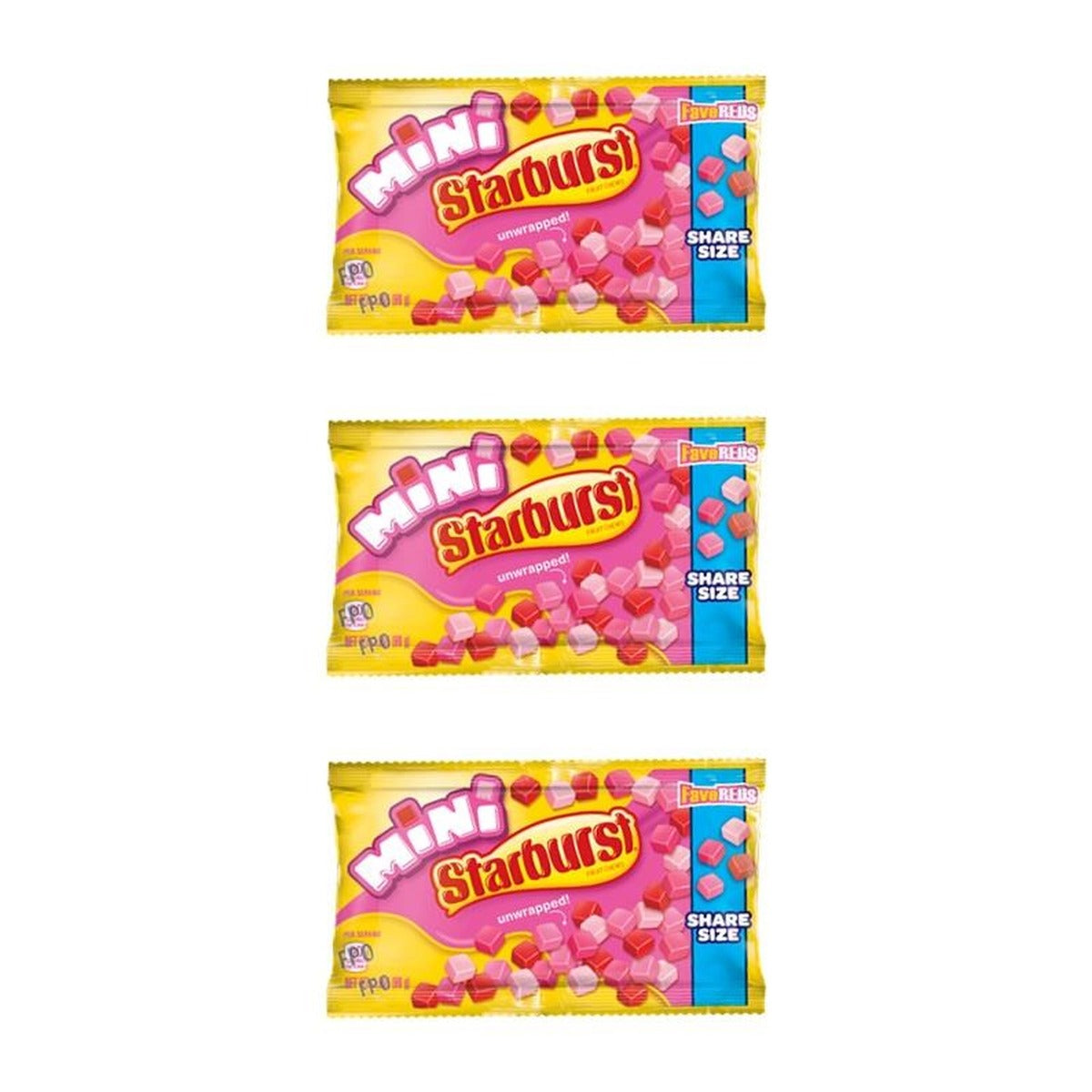 Starburst Mini FaveREDs Share Size 3.5oz — 3-Pack