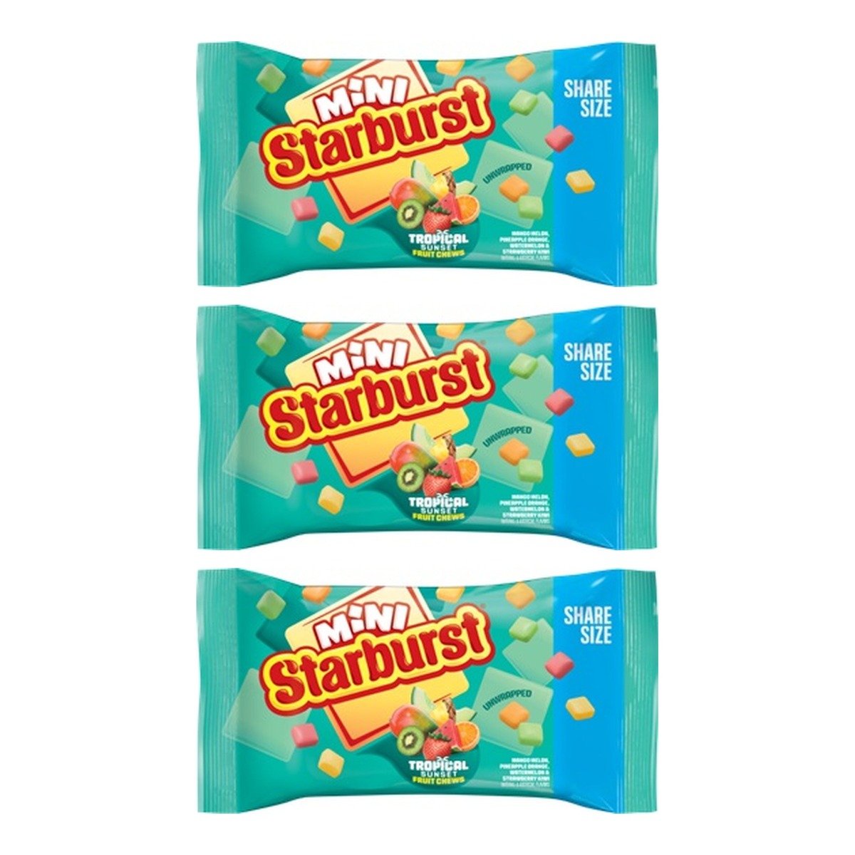 Starburst Minis Tropical Share Size 3.5oz — 3-Pack