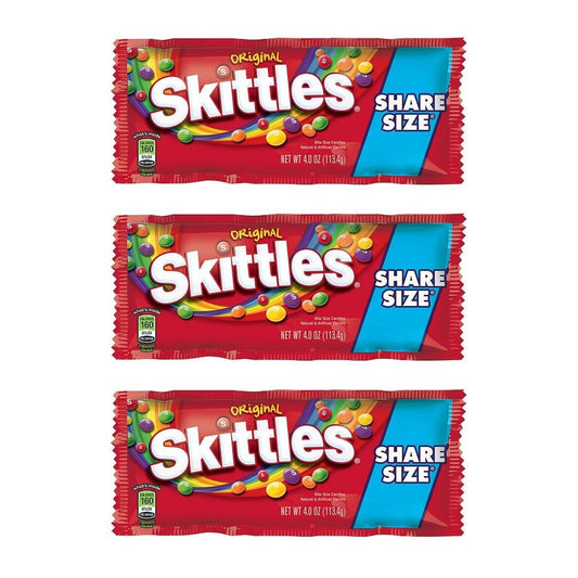 Skittles Original Share Size 4oz — 3-Pack