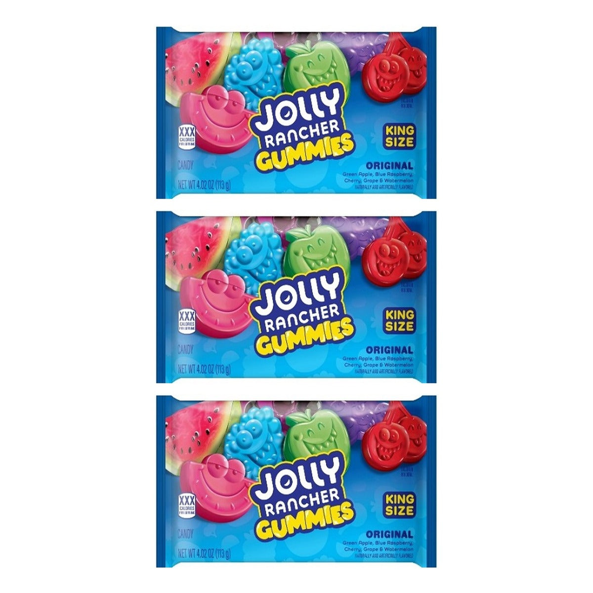 Jolly Rancher Gummies Original King Size 4.02oz — 3-Pack