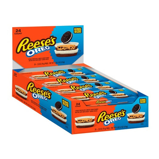 Reese's Oreo King Size Peanut Butter Cups 2.8oz 24ct pack — full package