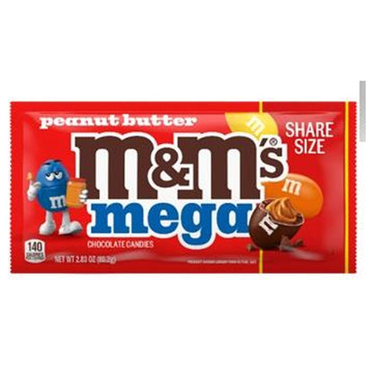 M&M's Mega Peanut Butter King Size 2.83oz — full package