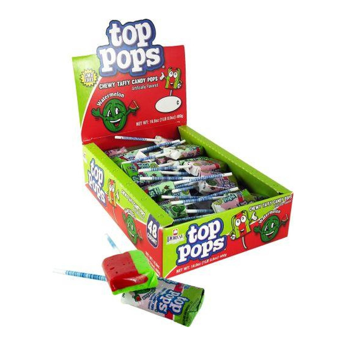 Top Pops Watermelon Lollipops 0.35oz 48ct — full package