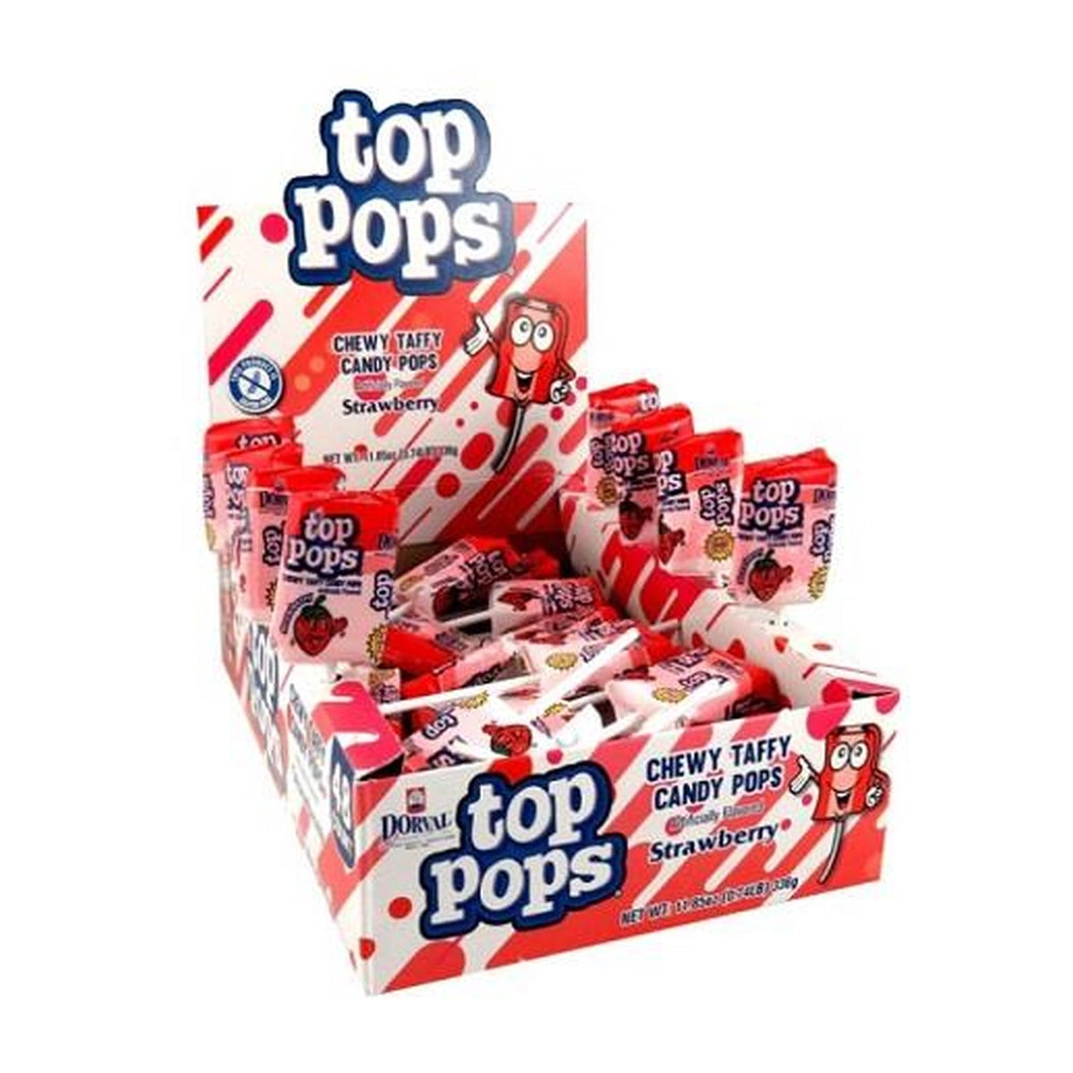 Top Pops Strawberry Lollipops 0.35oz 48ct — full package